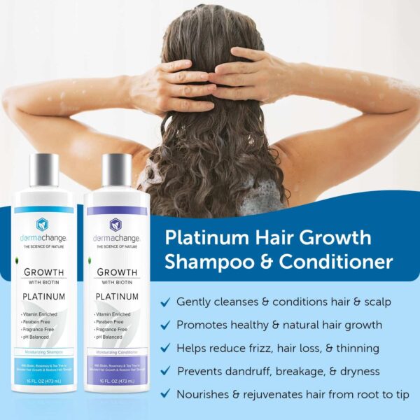 DermaChange Biotin Shampoo and Conditioner Set - Hair Growth Shampoo and Conditioner for Men & Women - Shampoo Conditioner for Dry, Damage & thinning - Image 4