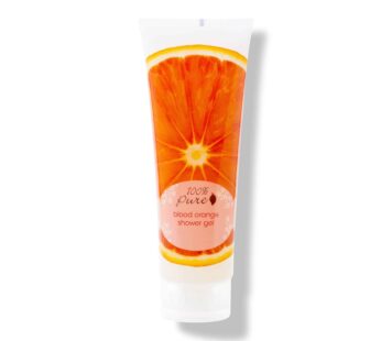 100% PURE Blood Orange Shower Gel Natural Foaming & Hydrating Body Wash – Deeply Moisturizing Gentle Soap Cleanser for All Skin Types, Even Sensitive