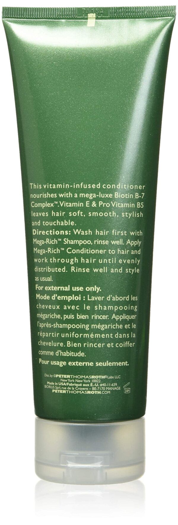 Peter Thomas Roth Mega-Rich Nourishing Conditioner, Biotin B-7 Complex Conditioner for Softer, Smoother, Healthier-Looking Hair, 8.5 Fl Oz (Pack of 1) - Image 2