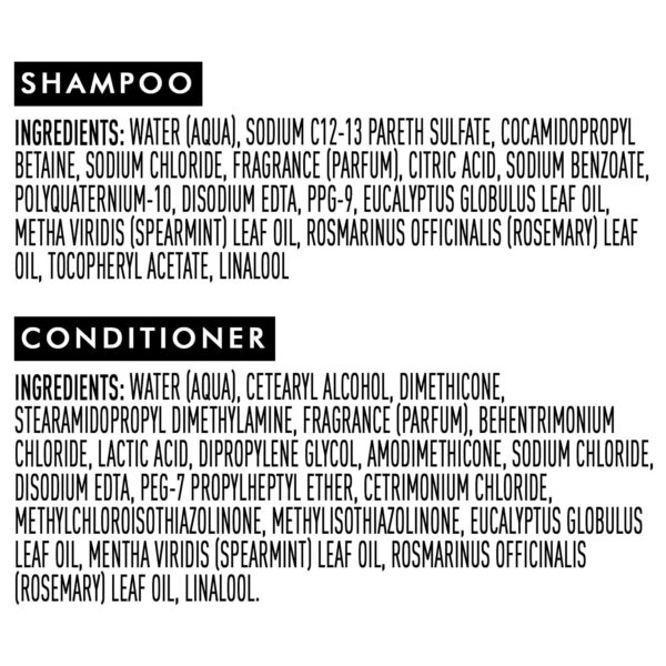 Suave Shampoo and Conditioner, Rosemary & Mint ? Invigorating Formula with 100% Natural Essential Oils, 12.6 Oz Ea - Image 9