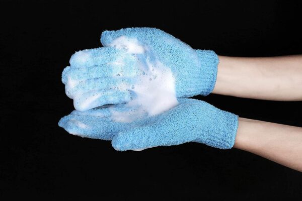8 Pairs Double Sided Exfoliating Gloves Body Scrubber Scrubbing Glove Bath Mitts Scrubs for Shower, Body Spa Massage Dead Skin Cell Remover Mooerca - Image 6