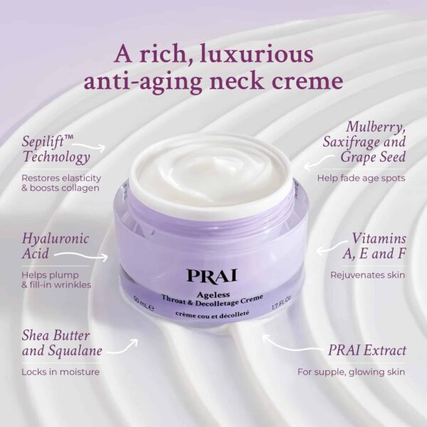 PRAI Neck Creme for Tightening & Firming Beauty | Neck Firming Cream That Boosts Elasticity | Cruelty & Paraben-Free Vegan Neck Tightening Cream | Nec - Image 4