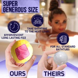 Bath Bombs Gift Set - Ultra Bubble XXL Fizzies (6 x 4.1 oz) with Natural Dead Sea Salt Cocoa and Shea Essential Oils, The Best Birthday Gift Idea for - Image 4