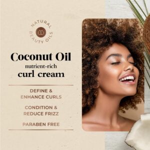 Oliology Coconut Oil Curl Cream - Defines & Enhances Curls & Waves | Botanically Infused | Conditions & Reduces Frizz | Made in USA, Cruelty Free & Pa - Image 4