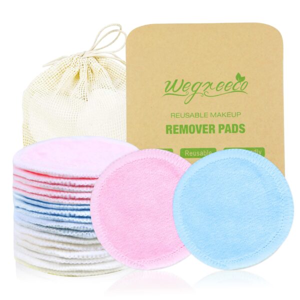 wegreeco Cotton Rounds Reusable -Reusable Makeup Remover Pads for All Skin - Cotton Cloth for Removing Makeup - Reusable Dog Eye Wipes Tear Stain Remo