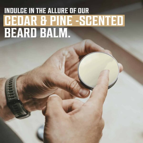Viking Revolution Beard Balm Cedar & Pine Scent w/Argan & Jojoba Oils - Styles, Strengthens & Softens Beards & Mustaches - Leave in Conditioner Wax fo - Image 4