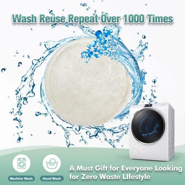 wegreeco Cotton Rounds Reusable -Reusable Makeup Remover Pads for All Skin - Cotton Cloth for Removing Makeup - Reusable Dog Eye Wipes Tear Stain Remo - Image 5