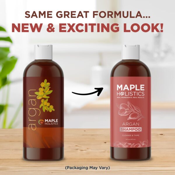 Argan Oil Shampoo for Dry Hair - Sulfate Free Shampoo for Damaged Hair and Frizz with Argan Oil for Hair - Volumizing Shampoo for Hair Shine and Volum - Image 3