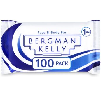 BERGMAN KELLY Hotel Soap Bars (White Tea, 1 oz, 100 PK), Travel Size Luxury Bulk Amenities Bar Soap, Small Individually Wrapped Rectangular Soap, Smal
