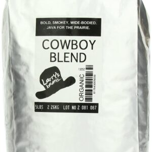 Larry's Coffee Organic Fair Trade Whole Bean 5 pound, Cowboy Blend, 80 Ounce - Image 1