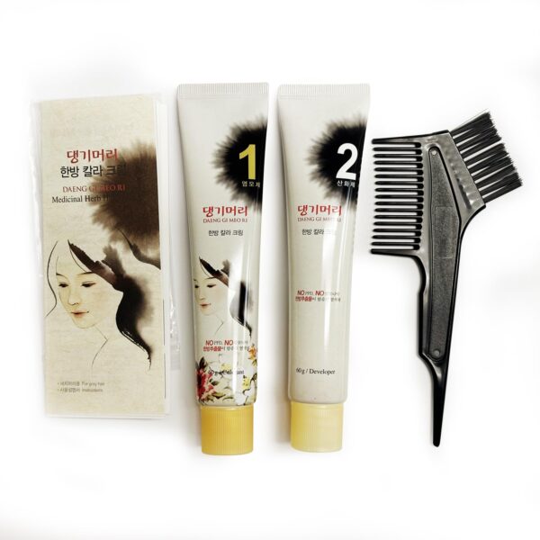 Daeng Gi Meo Ri ? Korean Herbal Hair Dye Color Cream [Dark Brown] - PPD-Free Gray Coverage, Hair Protection, High-Keratin Formula, 8.47 Oz - Image 3