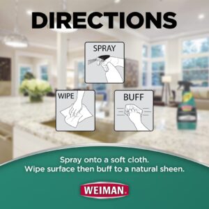 Weiman Disinfectant Granite Daily Clean & Shine - 12 fl oz (2 Pack) Safely Clean Disinfect and Shine Granite Marble Soapstone Quartz Quartzite Slate L - Image 4