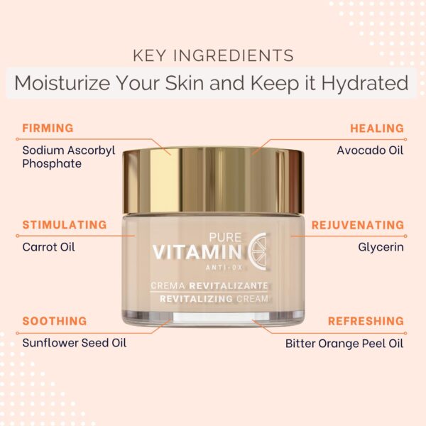 Noche Y Dia Vitamin C Face Cream - Anti Aging Moisturizer with Ascorbic Acid - Hydrating Lotion for Wrinkles, Fine Lines, and Even Skin Tone - Boost C - Image 4