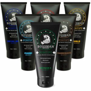 Bossman Beard Conditioner Variety Pack - Softener and Moisturizer Beard Grooming Care Kit for Men - Beard Cream and Lotion - Made in USA - 6 Scents - Image 1