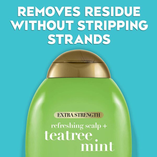 OGX Extra Strength Refreshing Scalp + Teatree Mint Conditioner, Invigorating Conditioner with Tea Tree & Peppermint Oil & Witch Hazel, Paraben-Free, S - Image 4