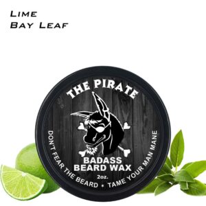 Badass Beard Care Beard Wax For Men - The Pirate Scent, 2 oz - Softens Beard Hair, Leaves Your Beard Looking and Feeling More Dense - Image 2