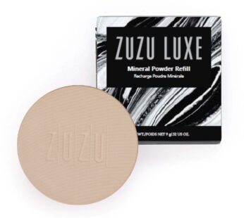 ZUZU LUXE Mineral Powder, Dual Powder Foundation, medium to full coverage, natural finish. Natural, Paraben Free, Vegan, Gluten-free, Cruelty-free, No
