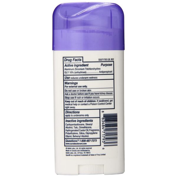 Sure Anti-Perspirant & Deodorant Original Solid, Regular Scent 2.70 oz (Pack of 4) - Image 6