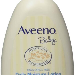 Aveeno Baby Daily Moisture Lotion, Fragrance Free, 12 Ounce (Pack of 2) - Image 1