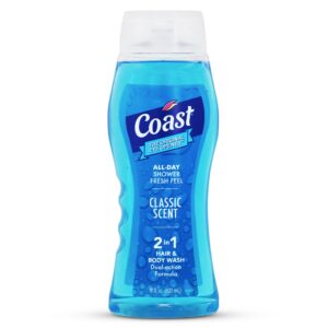 Coast Hair and Body Wash, Classic Scent, 18 Fl Oz Bottle - Image 1