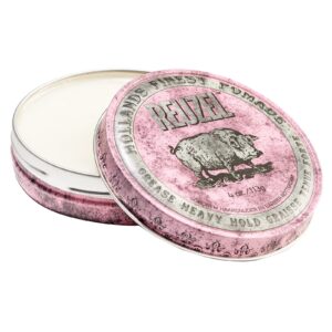 REUZEL Pink Pomade Grease, Heavy Hold, 4 oz. - Image 1