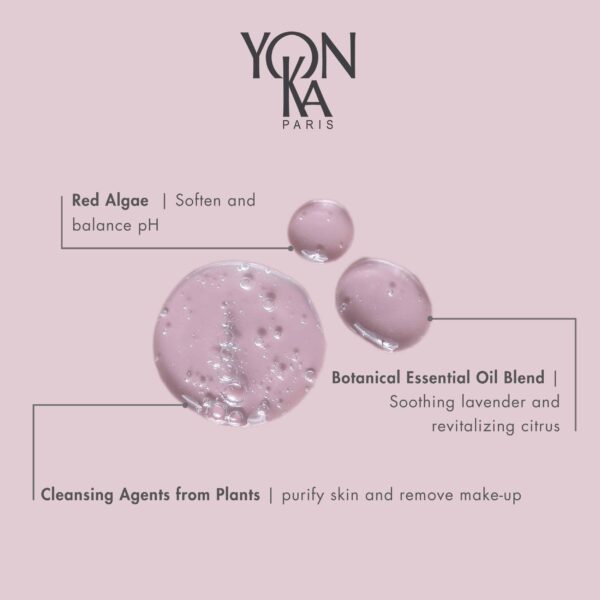 Yonka Gel Face Cleanser, Gentle Foaming Face Wash and Makeup Remover, Natural Plant-Based Formula to Cleanse Pores and Balance Skins pH, Acne Prone an - Image 4