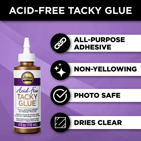 Aleene's 26425 Glue Tacky, 4 FL OZ, Multicolor - Image 2