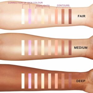 Youngfocus Cosmetics Cream Contour Best 8 Colors and Highlighting Makeup Kit - Contouring Foundation/Concealer Palette - Vegan & Cruelty Free - Step-b - Image 6