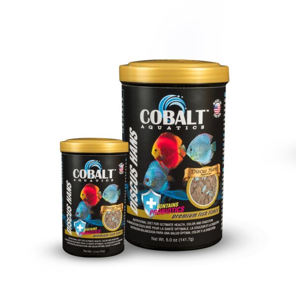 Cobalt Discus Hans Flake, 5 oz - Advanced Nutrition for Discus Fish | Salmon Meal | Probiotics & Blue Flakes for Health | Won't Cloud Water - Image 2