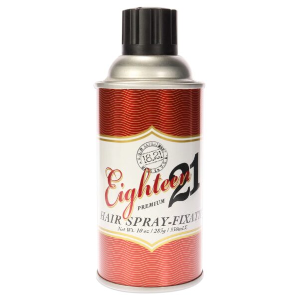 18.21 Man Made Premium Hair Spray for Men, All-Day Flexible Hold, 10 oz. - Styling Hairspray with Matte Finish, Sweet Tobacco Scent - Professional, No