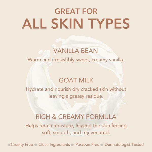 Dionis Goat Milk Skin Care Vanilla Bean Scented Hand Cream Set - Cruelty Free Travel Size Hand Lotion For Hydrating & Moisturizing Dry Skin - Paraben - Image 7