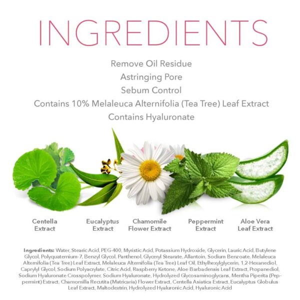 ESSENHERB TEA TREE FOAM CLEANSER, Creates a Creamy Foam that Soothes and Moisturizes, For All Skin Types Including Blemishes. (150ML) - Image 5