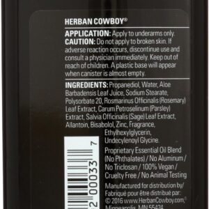 Herban Cowboy Forest Aloe Infused Deodorant with Hints of Cedar, Mandarin, and Black Pepper (2.8 oz) - Image 2