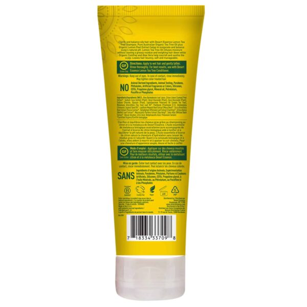 Desert Essence Lemon Tea Tree Shampoo - 8 Fl Ounce - Removes Excess Oil - Revitalizes Scalp - Strengthens & Protects Hair - Maca Root Extract - Soft, - Image 3