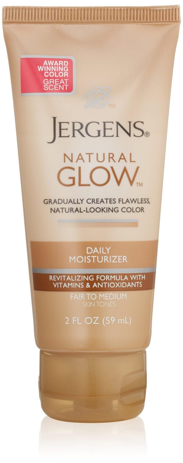 Jergens Natural Glow Revitalizing Daily Moisturizer, Fair to Med, Trial Size - 2 oz - 2 pk