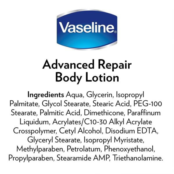 Vaseline Intensive Care Advanced Repair Fragrance Free Body Lotion 400 mL wit. - Image 6