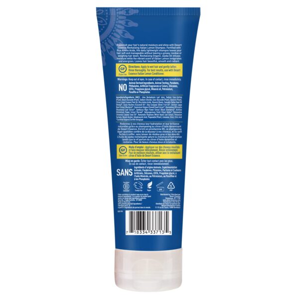 Desert Essence Italian Lemon Shampoo - 8 Fl Oz - Revitalizing - Adds Volume - Shine - Strength Scented - Certified Organic - Aloe Vera - B-complex Vit - Image 3