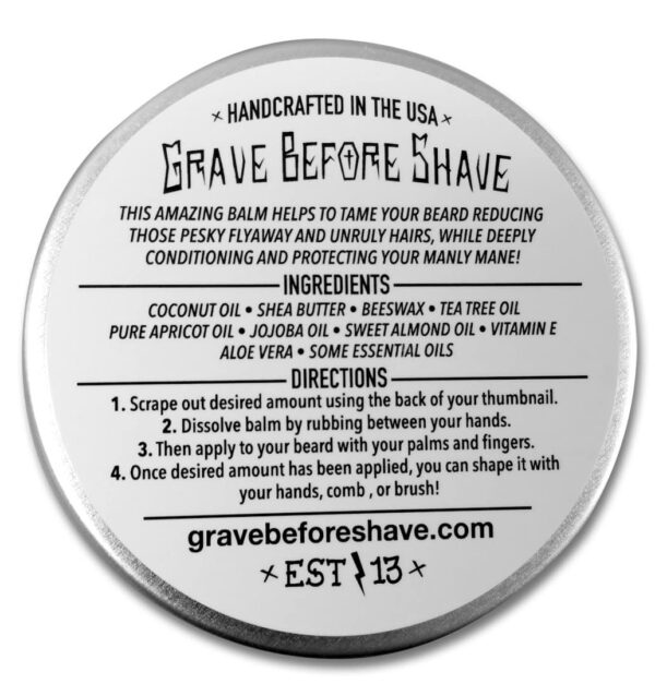 Grave Before Shave? Bay Rum Beard Balm (4 oz) - Image 2