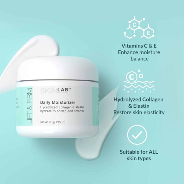 SKIN LAB BY BSL Lift and Firm DAILY MOISTURIZER - Hydrolyzed Collagen & Elastin, Vitamin C and Vitamin E to moisturize, soften and soothe fine lines a - Image 3