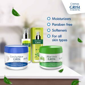 Grisi Aloe Vera Cream, Moisturizing Cream for all skin types enriched with Aloe Vera, Face Cream to Moisturize and Regenerate your skin, Keep Natural - Image 5