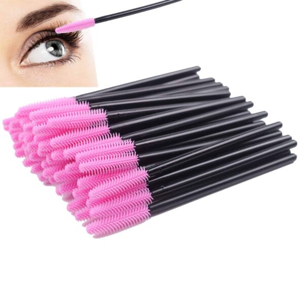 BIHRTC Pack of 100 One-Off Disposable Silicone Eyelash Mascara Brushes Wands Applicator Eyebrow Brush Makeup Tool Kit Set - Image 5