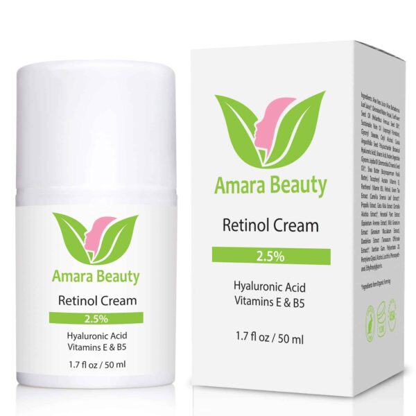 Retinol Cream for Face 2.5% with Hyaluronic Acid & Vitamins E & B5, 1.7 fl. oz. - Image 3