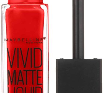 Maybelline New York Color Sensational Vivid Matte Liquid Lipstick, Rebel Red, 0.26 fl. oz.