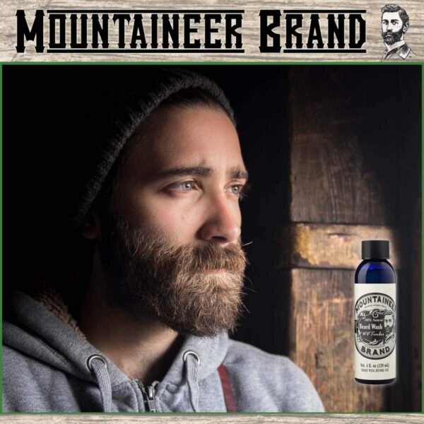 Mountaineer Brand Beard Wash For Men | 100% Natural Beard Shampoo | Thick Cleaning Softening Lather for Hair and Skin | Hydrate and Detangle | Groomin - Image 3