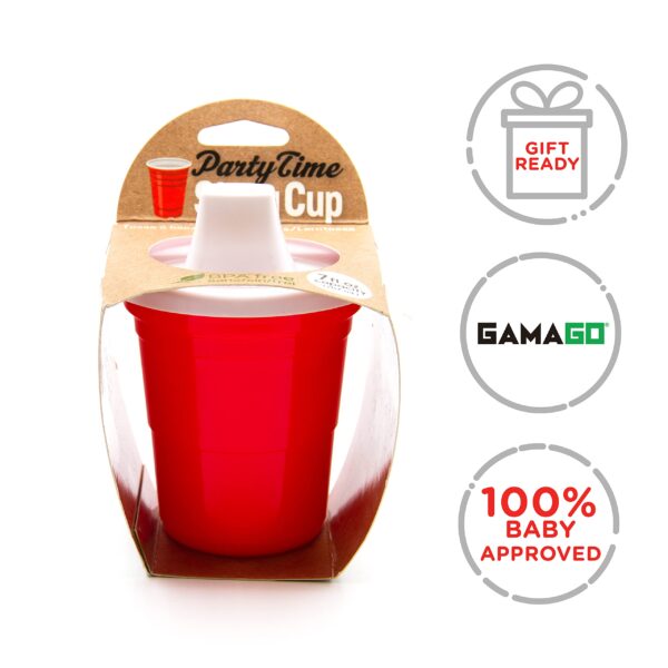 GAMAGO Party Time Baby Sippy Cup - Adorably Cute Learner Sippy Cup for Babies, Toddlers and Kids - 6+ Months Old - Holds 7 Ounces - BPA-Free - Food-Sa - Image 7