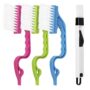 LEOBRO Hand-held Groove Gap Cleaning Tools Door Window Track Cleaning Brushes Air Conditioning Shutter Cleaning Brushes Pack of 4