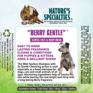 Nature's Specialties Berry Gentle Ultra Concentrated Face and Body Wash for Pets, Makes up to 4 Gallons, Natural Choice for Professional Groomers, Gen - Image 2