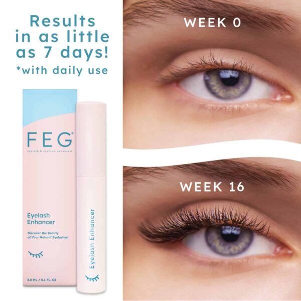 FEG Eyelash Rapid Eye Lash Growth Serum | For Lash and Brow | Creates Longer & Darker Eyelashes | Eyelash Enhancing Serum to Help Lengthen, Thicken an - Image 7