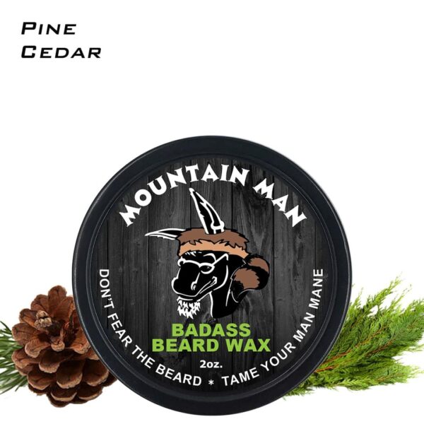 Badass Beard Care Beard Wax for Men - The Mountain Man Scent, 2 oz - Softens Beard Hair, Leaves Your Beard Looking and Feeling More Dense - Image 2