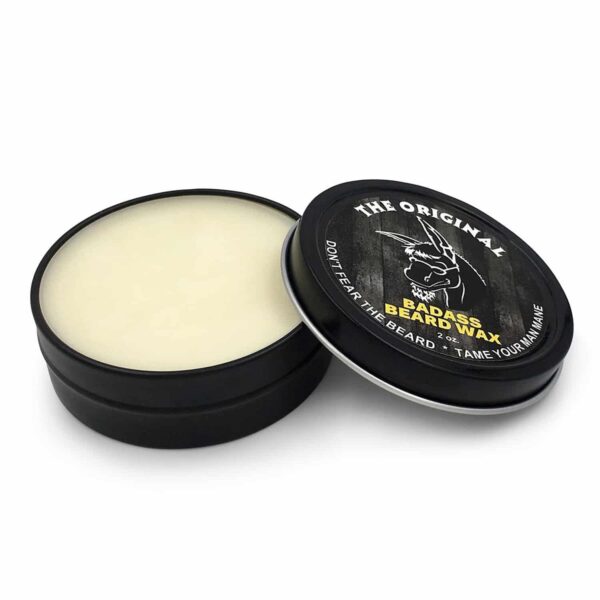 Badass Beard Care Beard Wax for Men - The Original Scent, 2 oz - Softens Beard Hair, Leaves Your Beard Looking and Feeling More Dense - Image 2